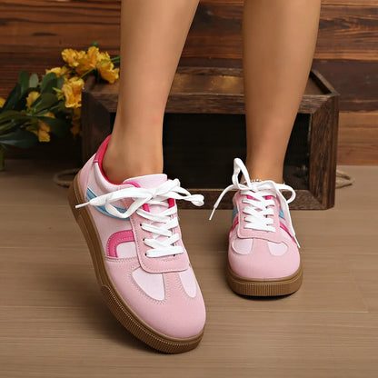 Women's Flat Bottom Sports Shoes Hot Sale Mixed Colors Spring Autumn New Style Sneakers Casual Leisure Student Flats Rubber Sole