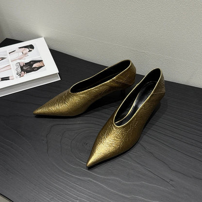 Fashion Pointed Toe Thin Heel Women Office Pumps Shallow Slip On Party Dress Shoes 2026 New Spring Autumn Commuter Footwear