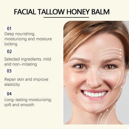 Beef Tallow Face Cream Anti-Wrinkle Moisturizing Dry Improve Redness Soothing Repair Firming Nourishing Smooth Facial Skin Care