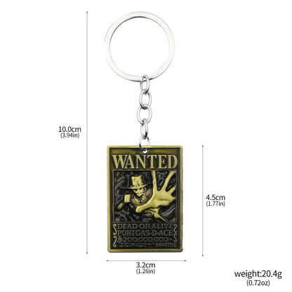 One Piece Luffy Straw Hat Keychain Rotatable Zoro Skull Metal Pendant Role-Playing Decorative Accessories Fan Jewelry Gift