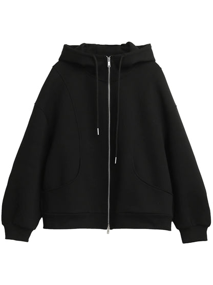 CHIC VEN Women Sweatshirts Loose New Drawstring Hooded Female Jacket BF Style Woman Sports Coat Spring Autumn 2025