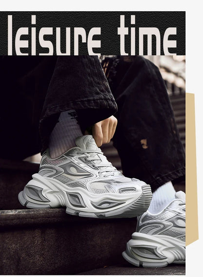 Men's Breathable Casual Sneakers Luxury Trainer Fashion Loafers Running Shoes - Comfortable Race Shoes for Male