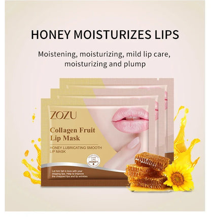 10pcs ZOZU Crystal Collagen Lip Mask Plump Lips Moisturizing Anti Wrinkles Nourishing Lip Patches Lips Plumper Skin Care