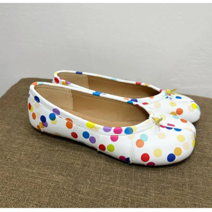Split Toe Women Ballet Flats Fashion Tabi Shoes Casual Slip-on Loafers Ladies Pleated Leather Espadrilles Zapatillas Mujer