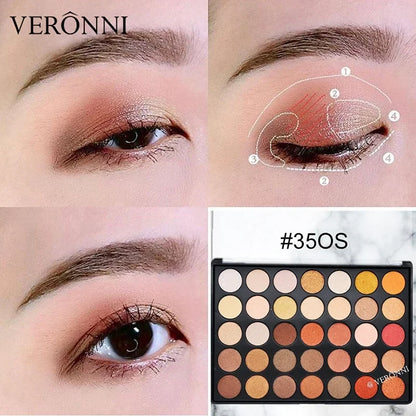 35 Color Eyeshadow Tray Daily Makeup Matte Lasting Nightclub Eyeshadow Pearl Fine Shimmer Waterproof Is Not Easy To Faint