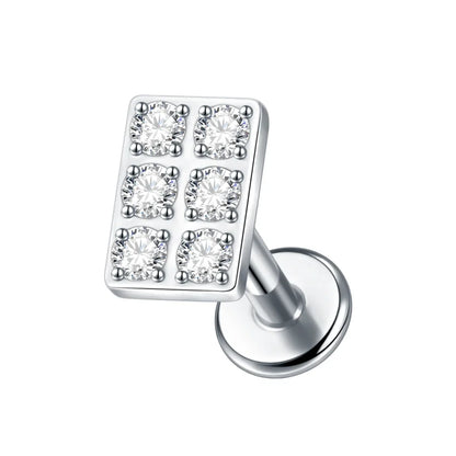 1Pc G23 Titanium Cartilage Stud Earrings for Women Lip Stud Labret Piercing Helix Daith Piercing Body Jewelry