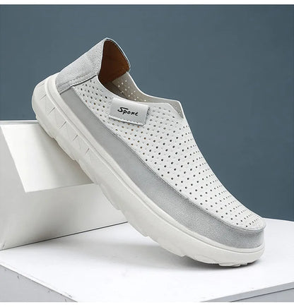 2026 New Men's Casual Shoes Fashion Comfortable Men's Shoes High Quality Leather Men Driving Shoes Handmade Flat Shoes Size 46
