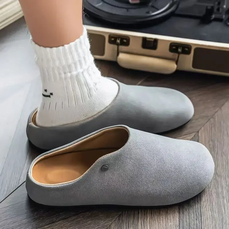 Unisex Closed Toe Mule Slippers Spring Autumn Slip On Soft Sole Casual Shoes for Outdoor Office Home