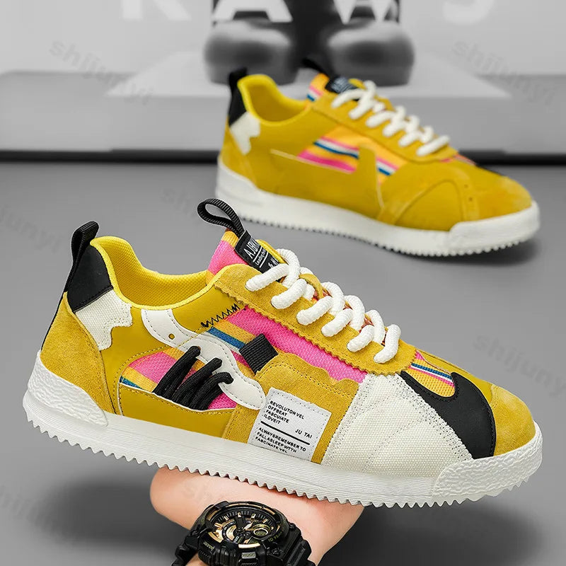 Large Size Men's White Sneakers Autumn Comfortable Non Slip Running Shoes Luxury Soft Sole Fashion Lace Up Outdoor Casual Shoes