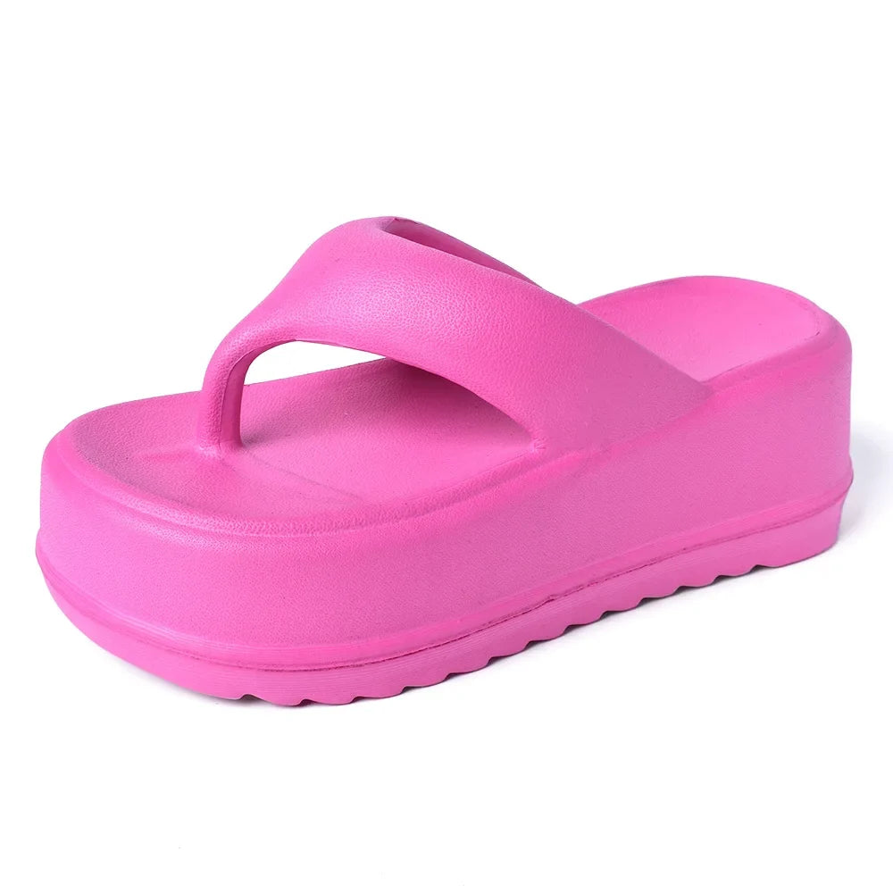 Comwarm New Thick Flip-flops Women Fashion Platform Sandals Outdoor Women Beach Slipper Home Comfort Women's Summer Sandals 2024
