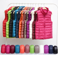 New 2026 Women Women Ultra Light Down Vests Slim Sleeveless Jacket Portable Girl Lightweight Windproof Waistcoat