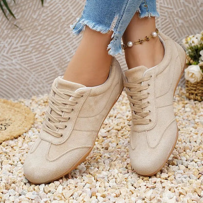Women's Casual Flat-soled Non-slip Wear-resistant Sport Shoes Spring Autumn Round-toe Soft and Comfortable Women Single Shoes