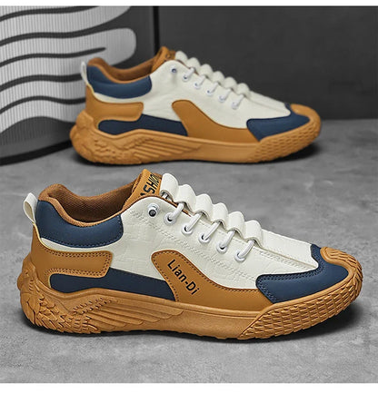 Spring and Autumn Fashion Elastic Band Sneakers for Men, Versatile Trendy Casual Shoes, Student Running Shoes, Soft-Soled Lightweight Men's Shoes