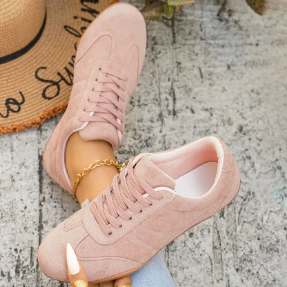 Women's Casual Flat-soled Non-slip Wear-resistant Sport Shoes Spring Autumn Round-toe Soft and Comfortable Women Single Shoes