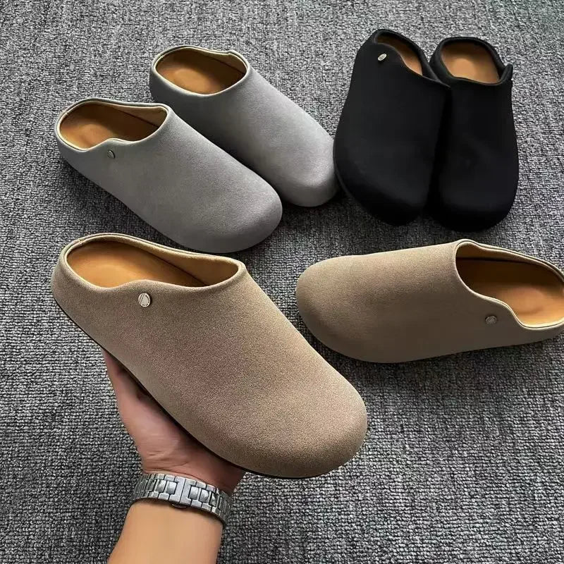 Unisex Closed Toe Mule Slippers Spring Autumn Slip On Soft Sole Casual Shoes for Outdoor Office Home