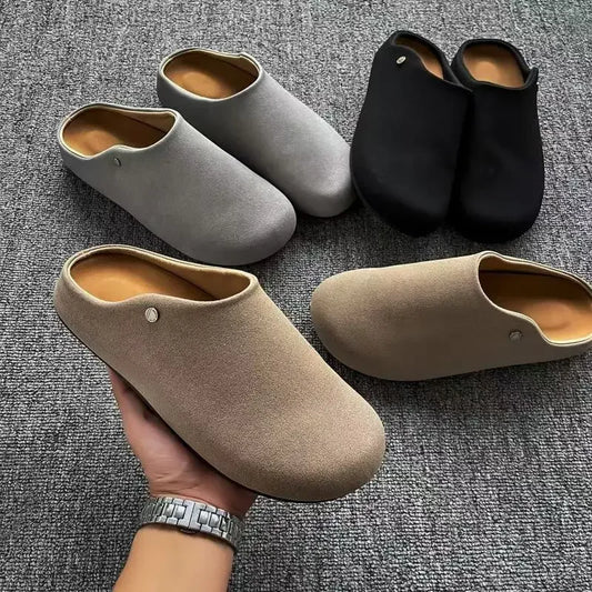 Unisex Closed Toe Mule Slippers Spring Autumn Slip On Soft Sole Casual Shoes for Outdoor Office Home