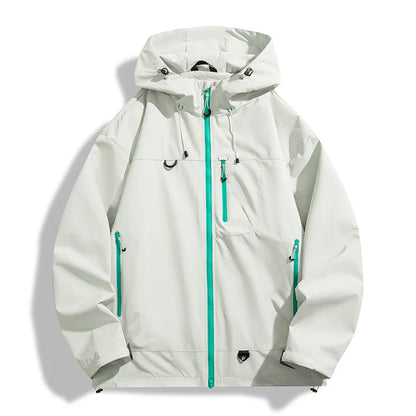 LNGXO Men Women Waterproof Hiking Jacket Trekking Camping Mountaineering Windbreaker Unisex Outdoor Sport Windproof Rain Coat