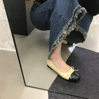 2026 New Spring Butterfly-knot Women Loafer Elegant Mix Colors Slip On Shoes Laides Comfort Soft Sole Ballet Flats Single Shoes