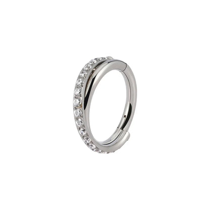 Right Grand Implant Grade Titanium Hinged Seamless Earrings Clicker Hoop Ring for Cartilage Helix Rook Septum Daith Tragus Conch