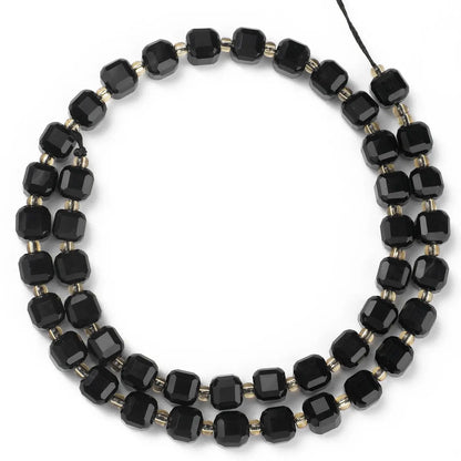 Natural Stone Faceted Square Black Agate Cube Spacer Beads For Jewelry Making Diy Bracelet Necklace Beading Accessories