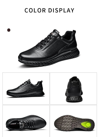 Genuine Leather Treking Shoes Mens Casual Shoes Business Brand Male Footwear Soft Comfortable Walk Sneakers