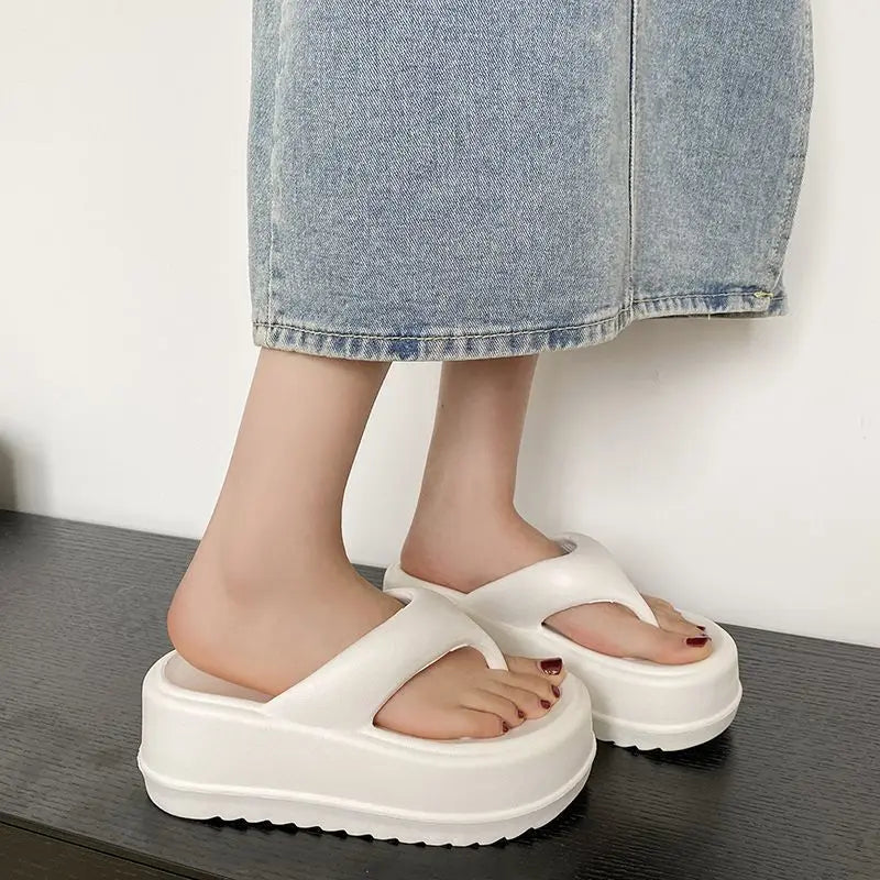 Comwarm New Thick Flip-flops Women Fashion Platform Sandals Outdoor Women Beach Slipper Home Comfort Women's Summer Sandals 2024