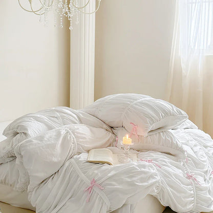 Bonenjoy Bedding Set Simple Style Bedclothes Skin-friendly Bedsheet Set Single/Queen/King Size Bed Linen Set juegos de sábanas