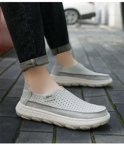 2026 New Men's Casual Shoes Fashion Comfortable Men's Shoes High Quality Leather Men Driving Shoes Handmade Flat Shoes Size 46