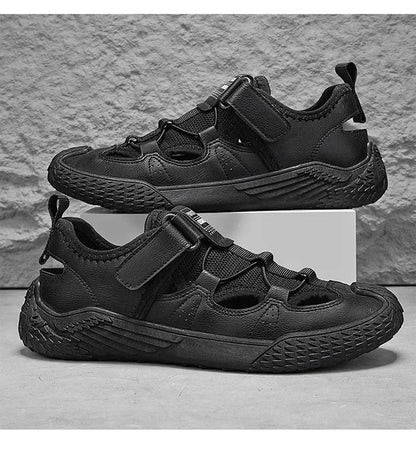 Large Size Sandals for Men, 2026 New Style, Trendy, Versatile, Casual Sports Sandals, Soft-Soled Hollow Beach Shoes for Men