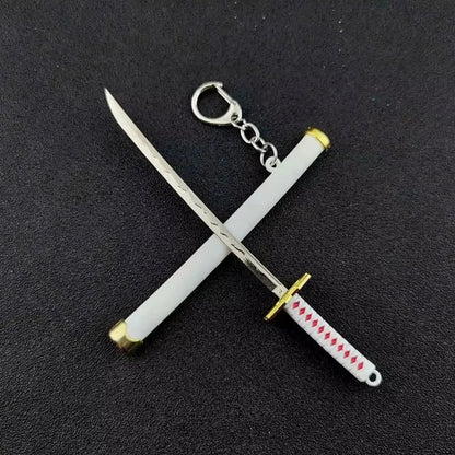 Mini Samurai Sword Keychain Anime Scabbard Key Ring Katana Buckle Key Chain for Men Women Cosplay Toy Jewelry Gift