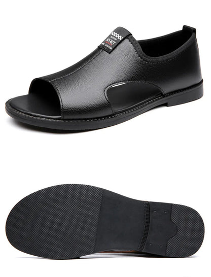 Brand Man Sandals Designer Fashion Leather Casual for Men Summer Comfortable Beach Slippers Outdoor Non-slip Men Sandalias 2026