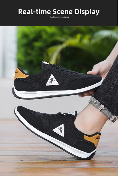 New 2026 Men's Casual Comfortable Breathable Sports Shoes Lightweight Anti-slip Wear-resistant Canvas Low-top round Toe Slip-On
