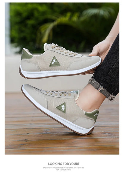 New 2026 Men's Casual Comfortable Breathable Sports Shoes Lightweight Anti-slip Wear-resistant Canvas Low-top round Toe Slip-On