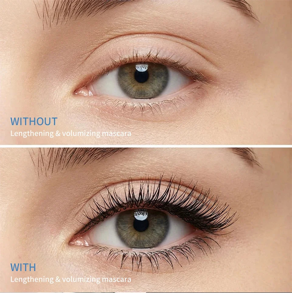 Lengthening & Volumizing Mascara Water-Resistant Long-Lasting Nourishing Strengthen Mascara Glossy Natural Finish Eye Makeup