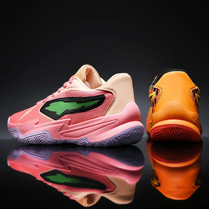 Men's Athletic Basketball Sneakers Breathable Cushioning Non-Slip Wearable Gym Training Running Shoes for Men And Women