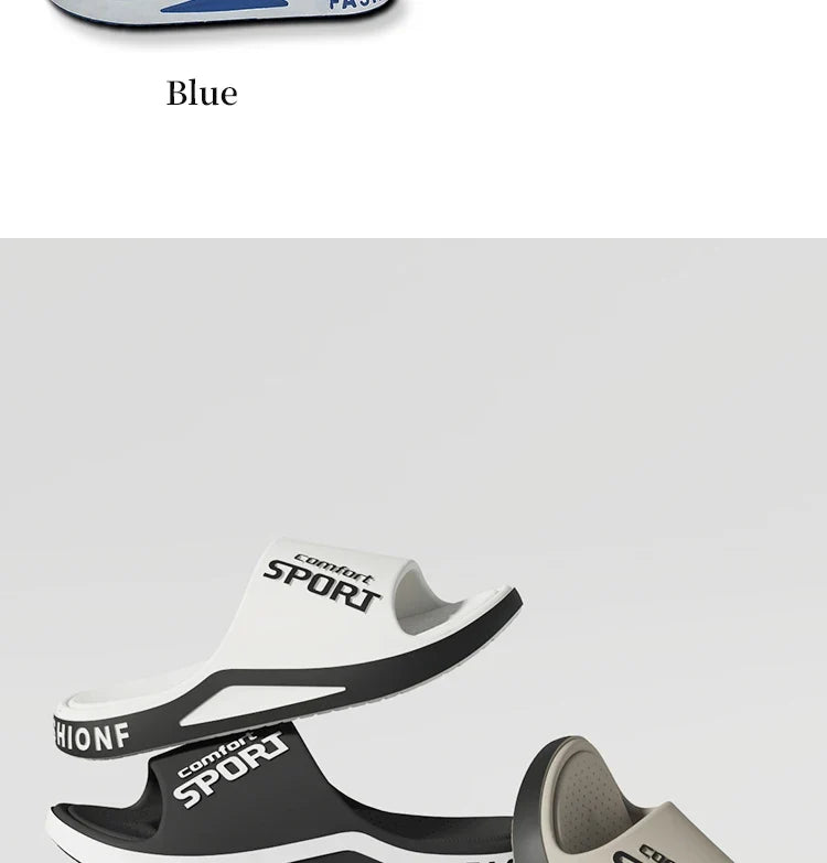 Fashion Men's Sandals Summer EVA Comfortable Anti-Slip Soft Soles House Slippers for Indoor Outdoor Wear Breathable Shower Slide