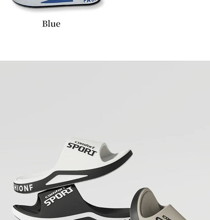 Fashion Men's Sandals Summer EVA Comfortable Anti-Slip Soft Soles House Slippers for Indoor Outdoor Wear Breathable Shower Slide