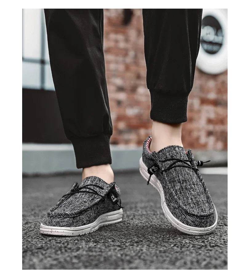 Men's Mesh Loafers Autumn Mens Vulcanized Shoes Breathable Lightweight Hiking Outdoor Sports Shoes Zapato Abierto Scarpa Aperta