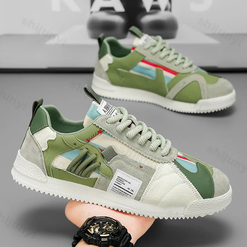 Large Size Men's White Sneakers Autumn Comfortable Non Slip Running Shoes Luxury Soft Sole Fashion Lace Up Outdoor Casual Shoes