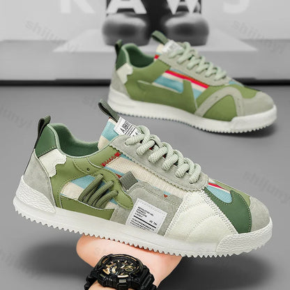 Large Size Men's White Sneakers Autumn Comfortable Non Slip Running Shoes Luxury Soft Sole Fashion Lace Up Outdoor Casual Shoes