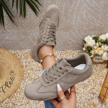 Women's Casual Flat-soled Non-slip Wear-resistant Sport Shoes Spring Autumn Round-toe Soft and Comfortable Women Single Shoes