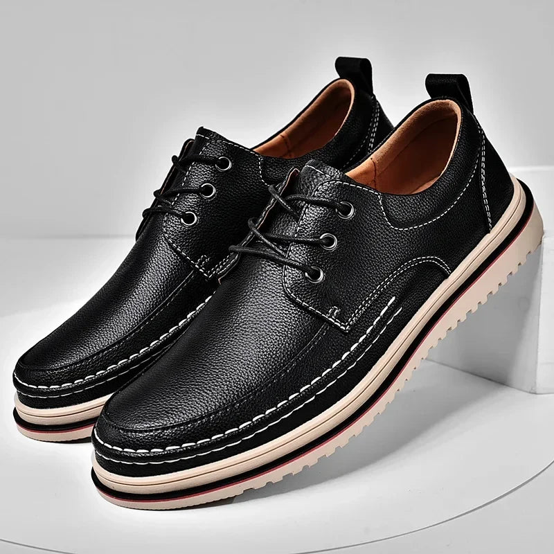 Leather Men Oxfords Shoes Handmade Italian Mens Casual Shoes  Brand Leisure Male Loafers