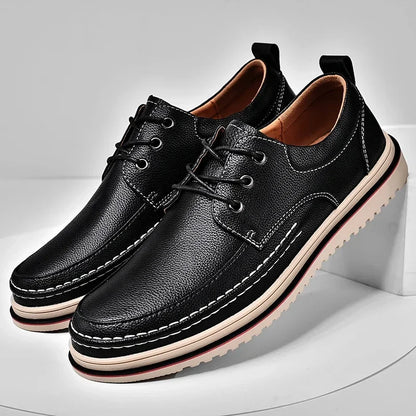 Leather Men Oxfords Shoes Handmade Italian Mens Casual Shoes  Brand Leisure Male Loafers