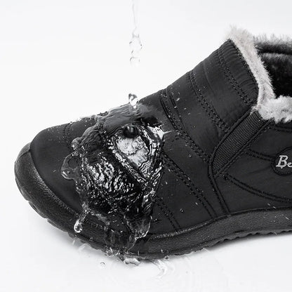 Snow Women Boots Fashion Unisex Shoes Slip On Platform Shoes For Women Ankle Boots Waterproof Plush Winter Shoes Botas Mujer