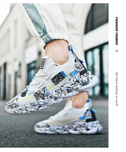 Men's Casual Sneakers Breathable Luxury Trainer Race Shoes Fashion Loafers Running Shoes for Male