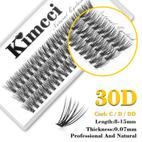Kimcci 60knots/Case Natural False Eyelash Extension Makeup 30P Mink Individual Faux Eye Lashes Professional Fake Grafting Cilias