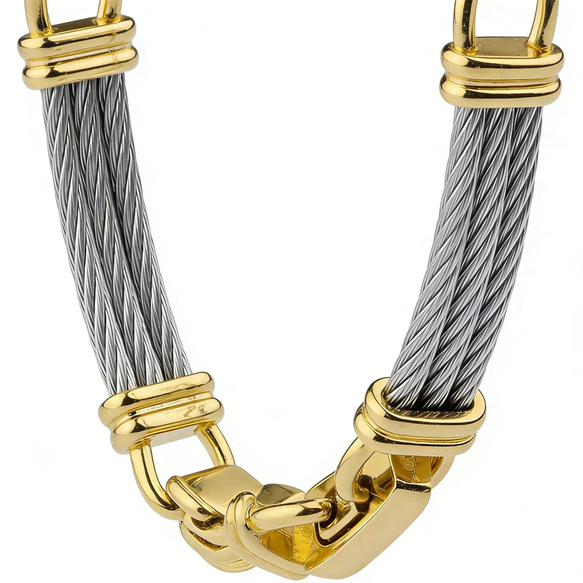 Unisex Stainless Steel Cable Bracelet: Designer-Inspired Twisted Cable, Classic and Elegant, with a Stainless Steel Clasp