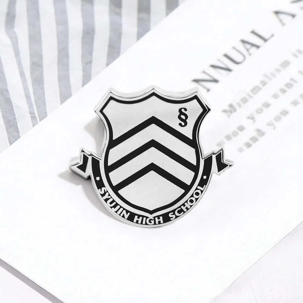 Persona 5 Shujin High School Emblem Enamel Brooch Anime Gaming Collectibles Badge Backpack Clothing Accessories Gamer Gift