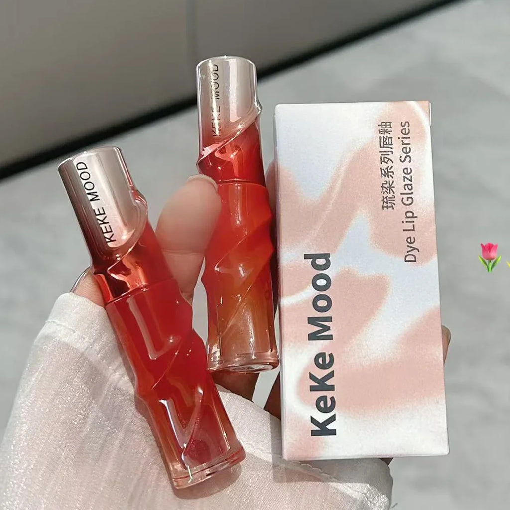 Crystal Nude Gray Glossy Lip Stain Mirror Korean Lip Glaze Sheer Nude Glitter Lip Tint Watery Shine Plumping Lipgloss Cosmetics