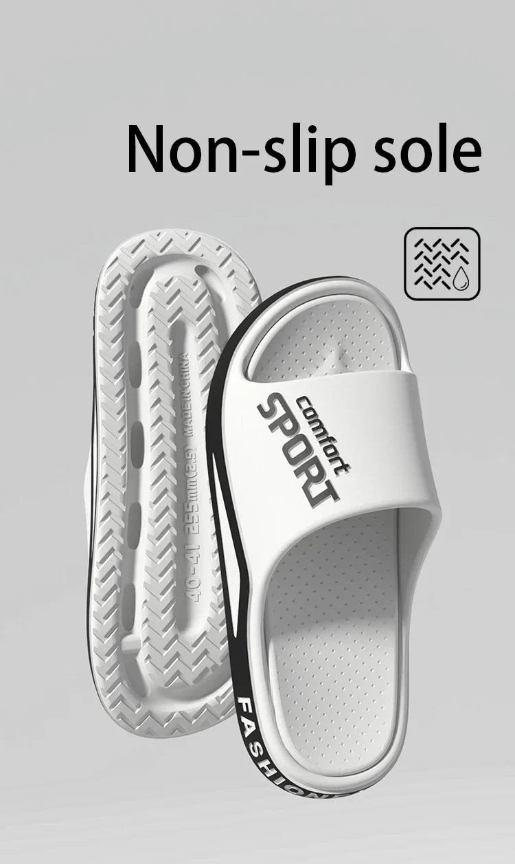 Fashion Men's Sandals Summer EVA Comfortable Anti-Slip Soft Soles House Slippers for Indoor Outdoor Wear Breathable Shower Slide
